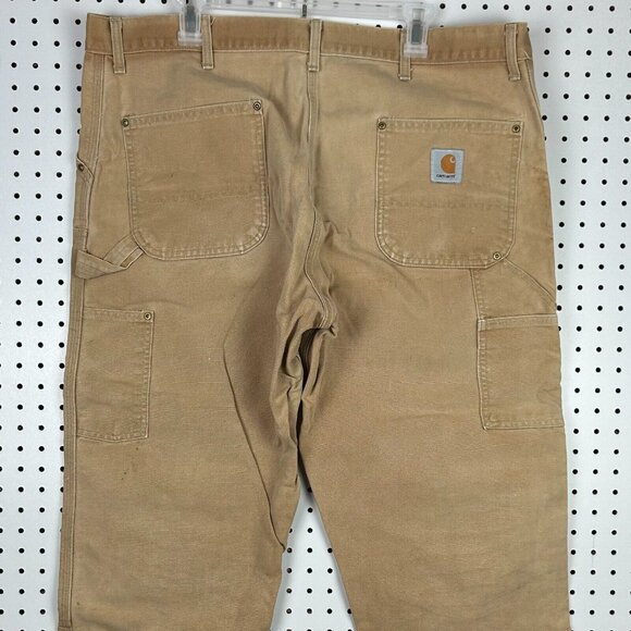 Carhartt Double Knee Pants 40x28 Vintage Union Made Brown Khaki B01 BRN USA - Picture 3 of 7